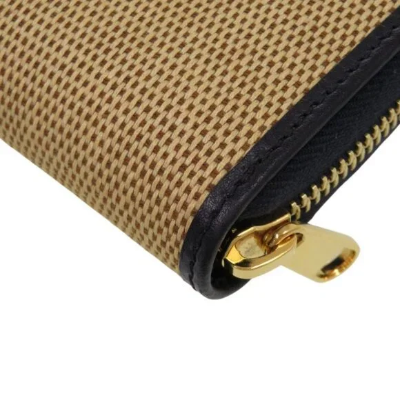 Gucci 1955 Horsebit 0416 Canvas Leather Beige Long Wallet 0392 - Picture 10 of 10